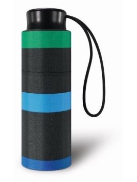 Parapluie ESPRIT 43382 - POLYESTER - NOIR/BLEU/VE parapluie mini manule multicolor stripe Petite maroquinerie