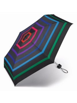 Parapluie ESPRIT 43382 - POLYESTER - NOIR/BLEU/VE parapluie mini manule multicolor stripe pliant f