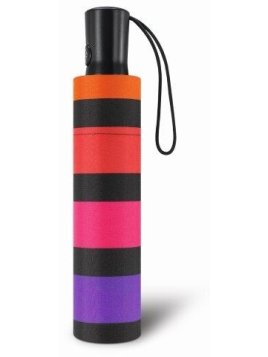 Parapluie ESPRIT 46852 - POLYESTER - NOIR/ORANGE parapluie pliant auto multicolor stripe pliant f