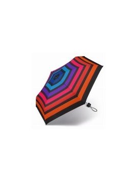 Parapluie ESPRIT 46852 - POLYESTER - NOIR/ORANGE parapluie pliant auto multicolor stripe Petite maroquinerie