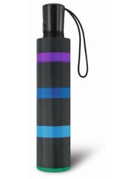 Parapluie ESPRIT 46852 - POLYESTER - NOIR/BLEU/VE parapluie pliant auto multicolor stripe pliant f