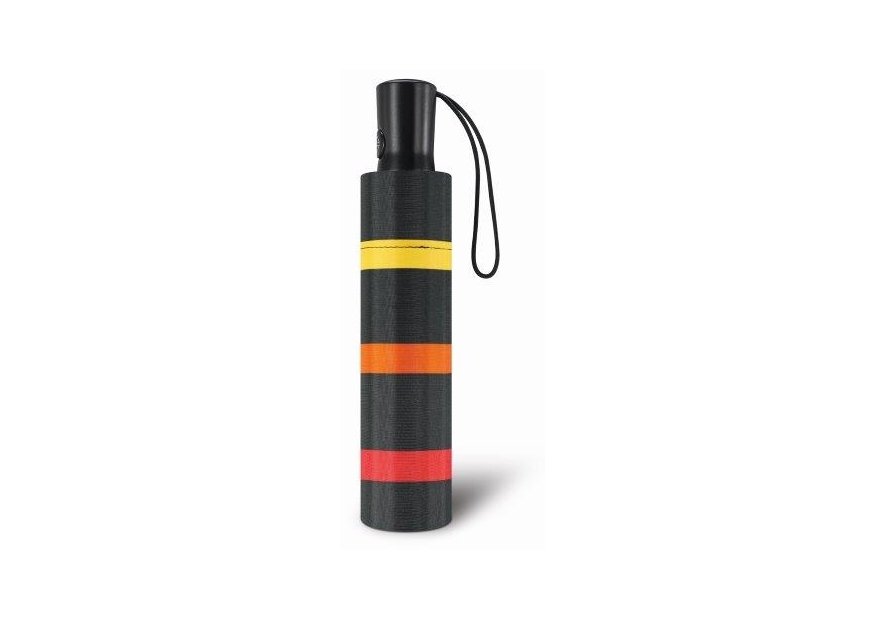 Parapluie ESPRIT 46852 - POLYESTER - NOIR/JAUNE/O parapluie pliant auto multicolor stripe Petite maroquinerie