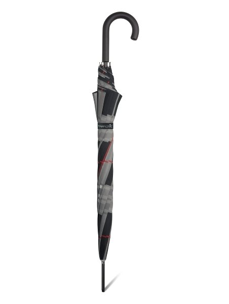 Parapluie ESPRIT 41059 - POLYESTER - ECOSSAIS GRI parapluie long automatique clan Petite maroquinerie