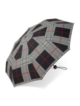 Parapluie ESPRIT 42059 - POLYESTER - ECOSSAIS GRI parapluie pliant manuel clan Petite maroquinerie