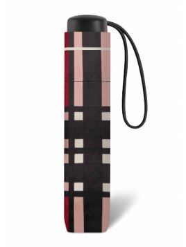 Parapluie ESPRIT 42059 - POLYESTER - ECOSSAIS ROU parapluie pliant manuel clan Petite maroquinerie