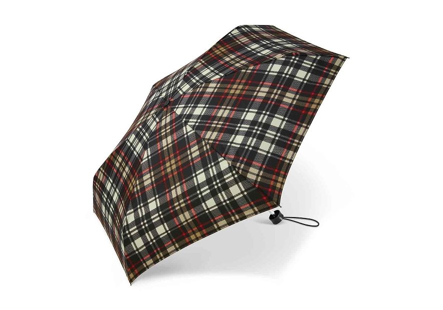 Parapluie ESPRIT 43359 - POLYESTER - ECOSSAIS NOI parapluie pliant mini manuel clan Petite maroquinerie