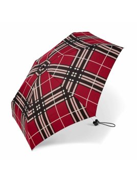 Parapluie ESPRIT 43359 - POLYESTER - ECOSSAIS ROU parapluie pliant mini manuel clan Petite maroquinerie