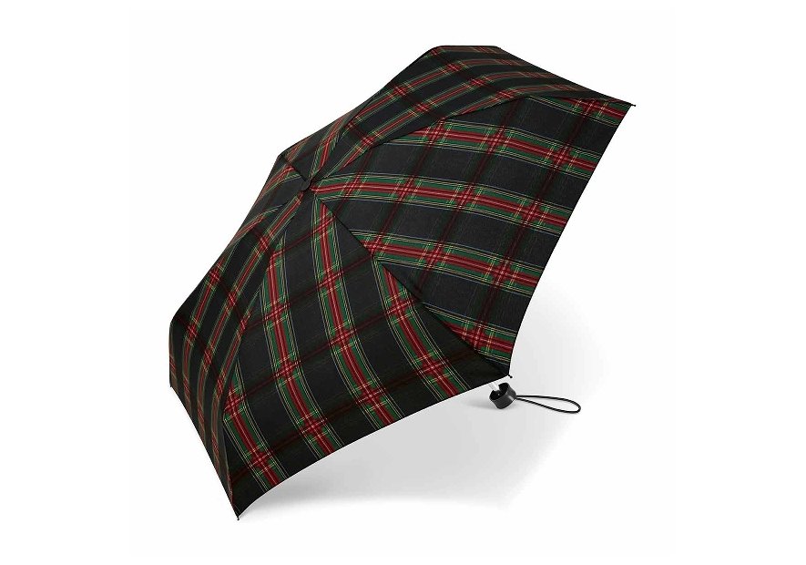 Parapluie ESPRIT 43359 - POLYESTER - ECOSSAIS NOI parapluie pliant mini manuel clan Petite maroquinerie