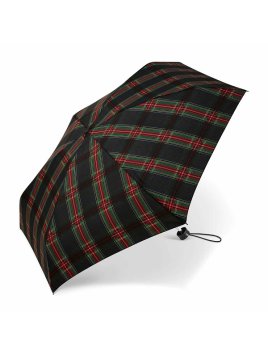 Parapluie ESPRIT 43359 - POLYESTER - ECOSSAIS NOI parapluie pliant mini manuel clan Petite maroquinerie