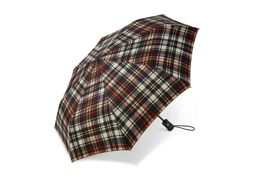 Parapluie ESPRIT 46859 - POLYESTER - ECOSSAIS NOI parapluie pliant automatique clan Petite maroquinerie