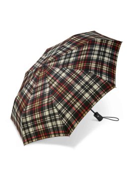 Parapluie ESPRIT 46859 - POLYESTER - ECOSSAIS NOI parapluie pliant automatique clan Petite maroquinerie