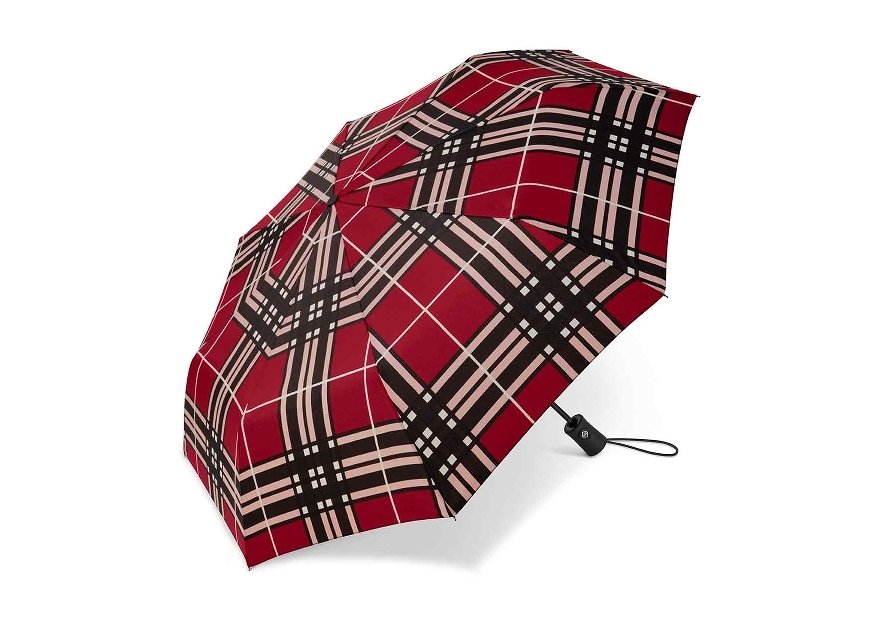 Parapluie ESPRIT 46859 - POLYESTER - ECOSSAIS ROU parapluie pliant automatique clan Petite maroquinerie