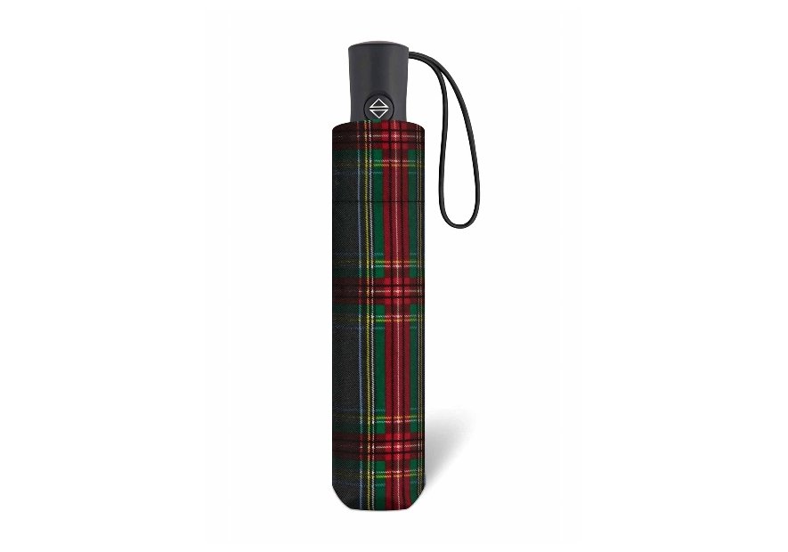 Parapluie ESPRIT 46859 - POLYESTER - ECOSSAIS NOI parapluie pliant automatique clan Petite maroquinerie