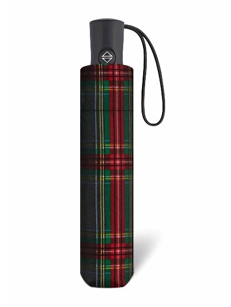 Parapluie ESPRIT 46859 - POLYESTER - ECOSSAIS NOI parapluie pliant automatique clan Petite maroquinerie