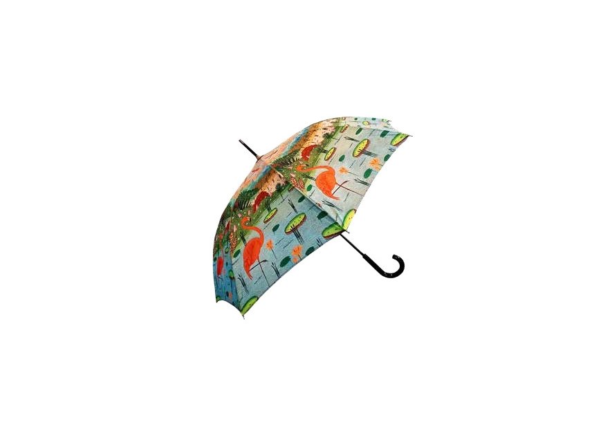 Guy De Jean AT8 - POLYESTER - BLEU parapluie canne automatique flamand rose Petite maroquinerie