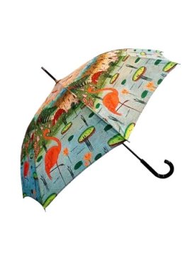 Guy De Jean AT8 - POLYESTER - BLEU parapluie canne automatique flamand rose Petite maroquinerie