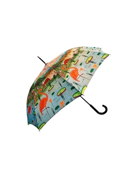 Guy De Jean AT8 - POLYESTER - BLEU parapluie canne automatique flamand rose Petite maroquinerie