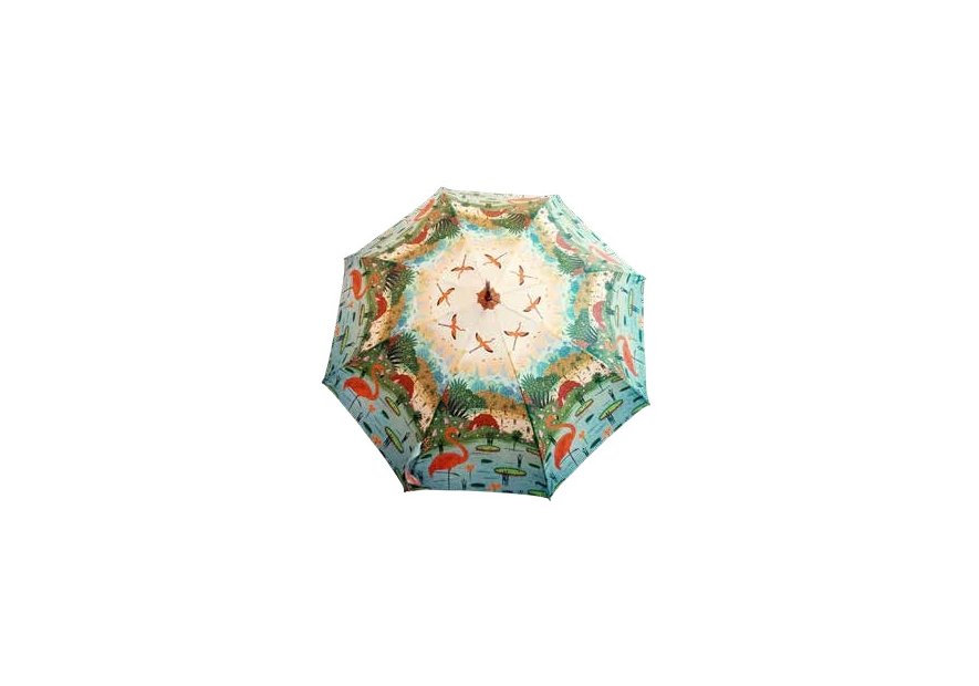 Guy De Jean AT8 - POLYESTER - BLEU parapluie canne automatique flamand rose Petite maroquinerie