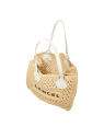 Lancel A13416 - RAPHIA CUIR - NATUREL sac cabas en raphia summer tote de lancel sac-a-main-shopping-toile-ou-cuir