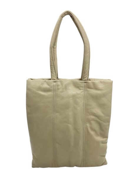 naterra factory PLUME - CUIR D'AGNEAU - CHALK sac cabas plume de naterra factory sac-a-main-shopping-toile-ou-cuir