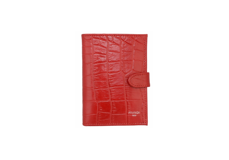 portefeuille imprimé croco patte pression pm