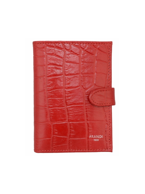 Frandi 682/32 RFID - CUIR DE VACHETTE - portefeuille imprimé croco patte pression pm portefeuille-homme