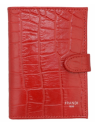 Frandi 682/32 RFID - CUIR DE VACHETTE - portefeuille imprimé croco patte pression pm portefeuille-homme