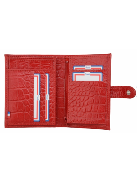 Frandi 682/32 RFID portefeuille imprimé croco patte pression pm Portefeuille Homme