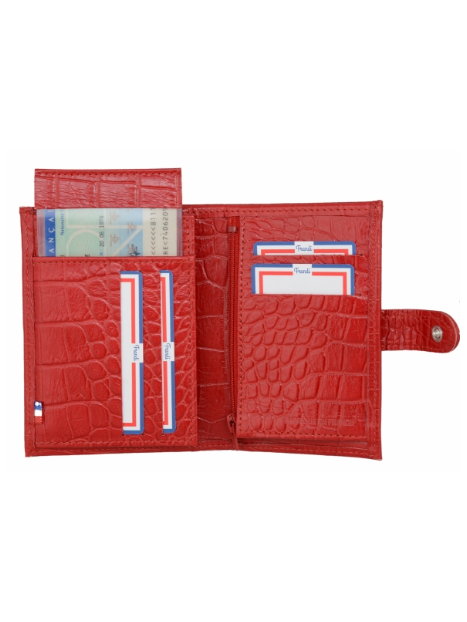 Frandi 682/32 RFID portefeuille imprimé croco patte pression pm Portefeuille Homme