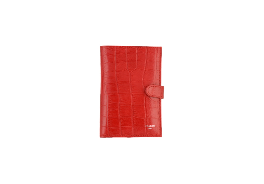 portefeuille imprimé croco patte pression 15cm