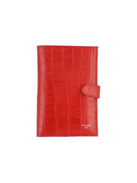 Frandi 686/32 RFID - CUIR DE VACHETTE - portefeuille imprimé croco patte pression 15cm portefeuille-homme