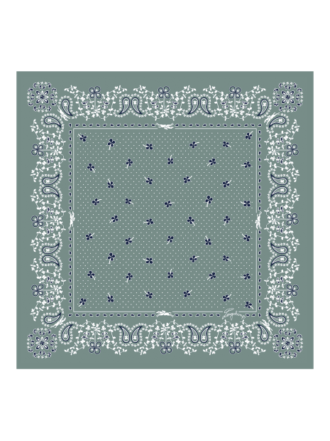 Longchamp 50657GSO - SOIE - CELADON carré de soie 50x50 cm carre-de-soie