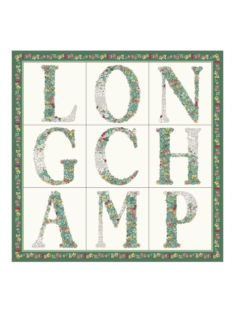 Longchamp 50660GSO - SOIE - ORIGAN carre de soie 50x50 cm carre-de-soie