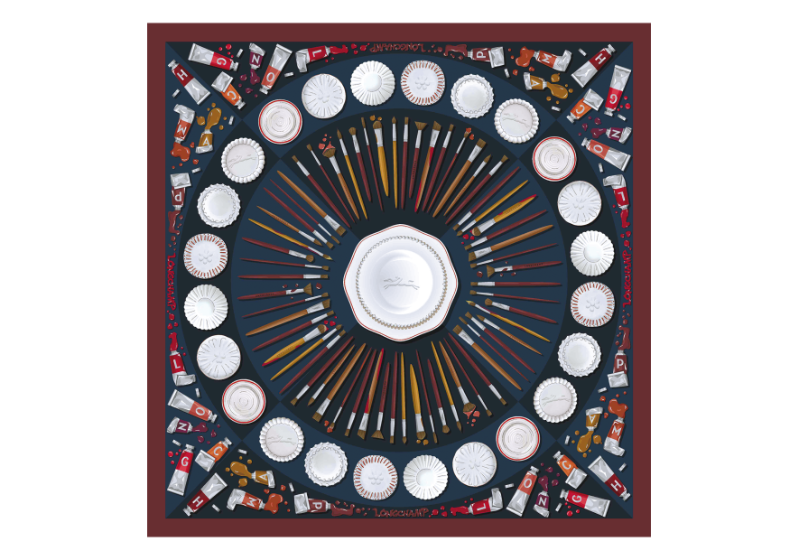 carré de soie 70x70 cm