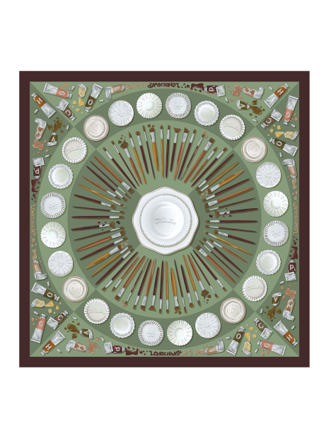 Longchamp 50661GSO carré de soie 70x70 cm carre-de-soie