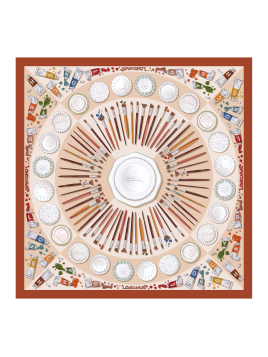 Longchamp 50661GSO - SOIE - CAJOU carré de soie 70x70 cm carre de soie