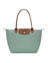 Longchamp 2605089 - NYLON ET CUIR - CELADO sac cabas m le pliage n'est pas format a4 sac-a-main-shopping-toile-ou-cuir