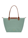 Longchamp 2605089 - NYLON ET CUIR - CELADO sac cabas m le pliage n'est pas format a4 sac-a-main-shopping-toile-ou-cuir