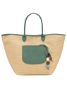 Longchamp 10308HGY - TOILE EFFET PAILLE/CU sac cabas gm le panier pliage céramique sacs-a-mains
