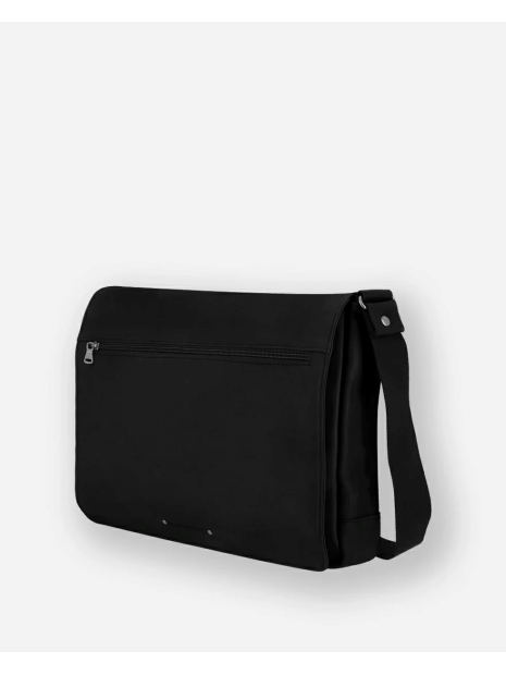 Les Ateliers Foures 9490 - CUIR DE VACHETTE - NOIR sac bandoulière rabat a4 attis baroudeur loisirs