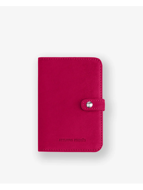 Les Ateliers Foures B52 - CUIR DE VACHETTE - HIBISCU portefeuille petit format avec patte pression portefeuille-homme