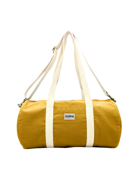 hindbag SIMON - COTON BIO - SAFRAN sac polochon simon sacs-de-voyage