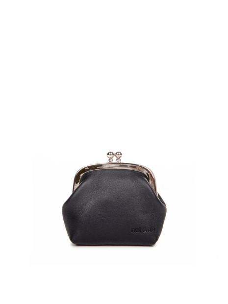 Nat & Nin BIBI - CUIR DE VACHETTE - NOIR porte monnaie bourse fermoir bibi nat&nin porte-monnaie-femme