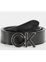 Calvin Klein K609982 - CUIR DE VACHETTE - NOI calvin klein-re-lock saff ck-ceinture 3cm ceintures