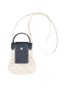 Longchamp 10139HGR - COTON ET CUIR - MARIN sac à main xs le pliage filet worker sacs-a-mains