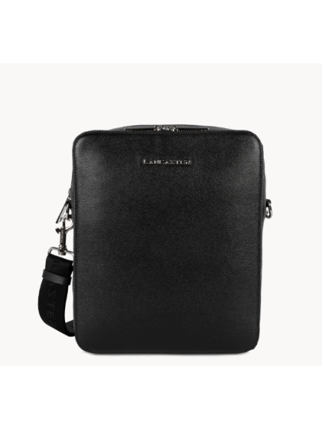 Lancaster 312-22 - CUIR DE VACHETTE - NOIR lancaster - paris homme - sac h l sac-h-zip