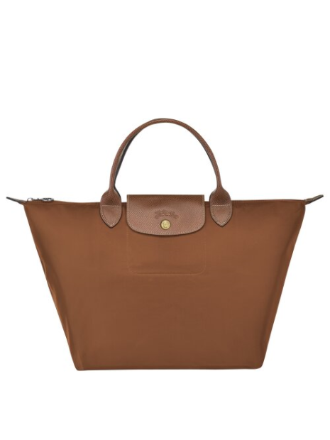 Longchamp 1623089 - NYLON ET CUIR - COGNAC sac longchamp pliage porté main m sacs-a-mains