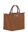 Longchamp 1623089 - NYLON ET CUIR - COGNAC sac longchamp pliage porté main m sacs-a-mains