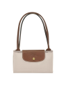 Longchamp 2605089 - NYLON ET CUIR - PAPIER sac cabas m le pliage n'est pas format a4 sac-a-main-shopping-toile-ou-cuir