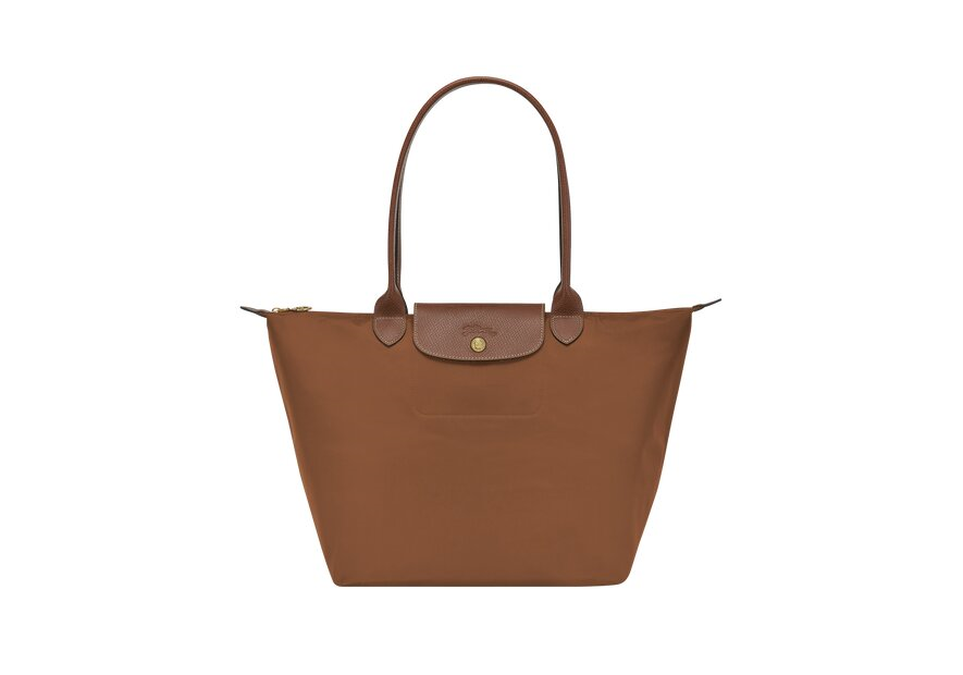 Longchamp 1899089 - NYLON ET CUIR - COGNAC sac cabas l le pliage original format étudiant shopping